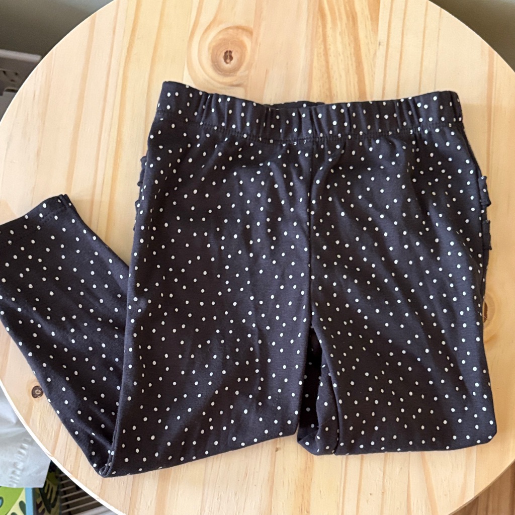 Carter's Black Leggings With White Polka Dots